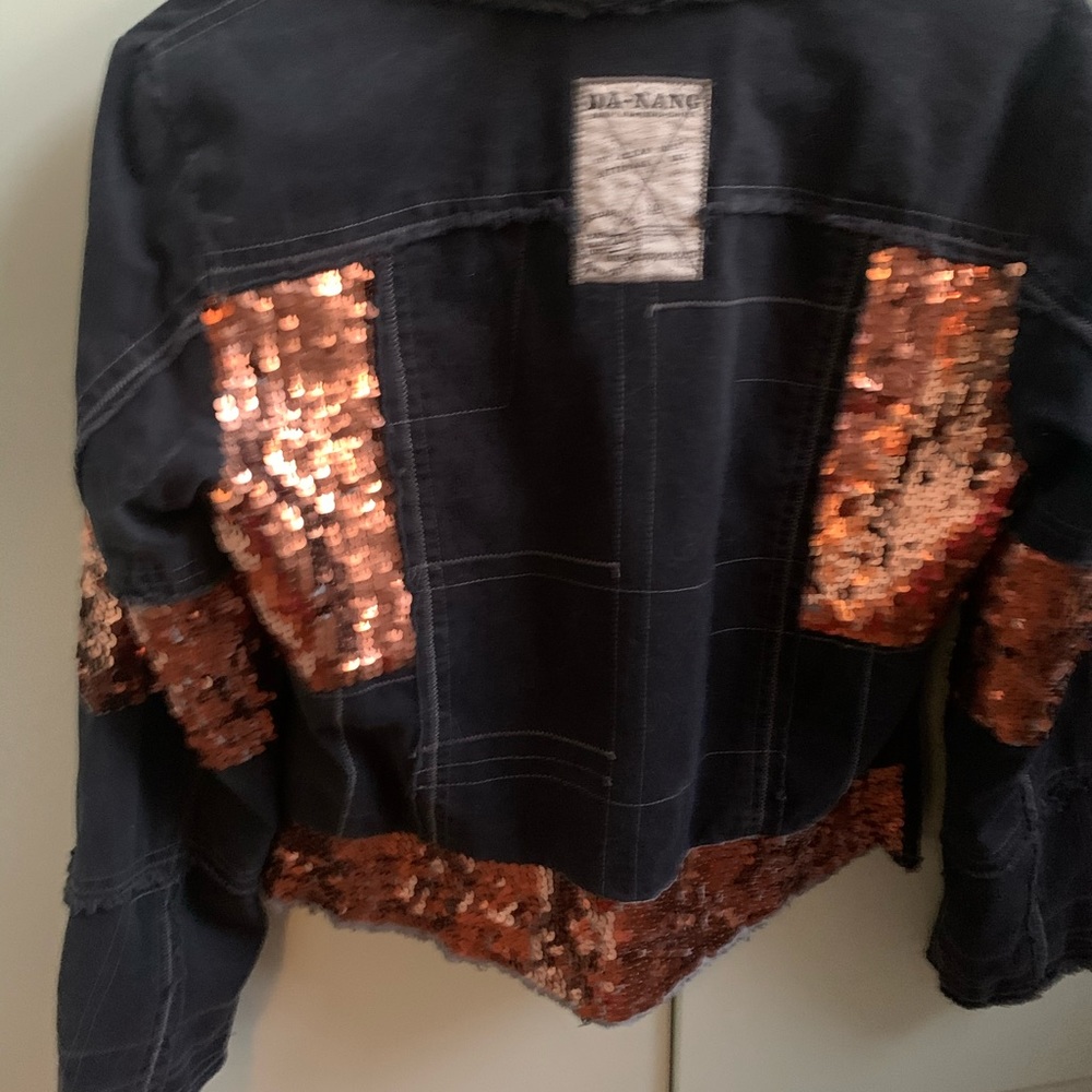 Da-Nang Black Jacket with Sequin Accents - Picture 3 of 6